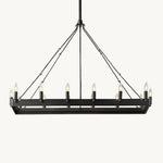 Camino Vintage Industrial Rectangle Chandelier 41"