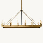 Camino Vintage Industrial Rectangle Chandelier 41"