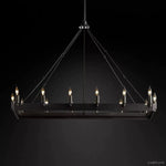 Camino Vintage Industrial Rectangle Chandelier 41"