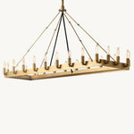 Camino Vintage Industrial Rectangle Chandelier 52"
