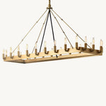 Camino Vintage Industrial Rectangle Chandelier 52"