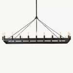 Camino Vintage Industrial Rectangle Chandelier 52"
