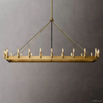 Camino Vintage Industrial Rectangle Chandelier 52"