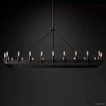 Camino Vintage Industrial Rectangle Chandelier 52"