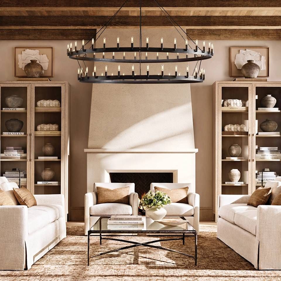 Camino Vintage Industrial Two-Tier Chandelier 71"