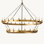Camino Vintage Industrial Two-Tier Chandelier 71"