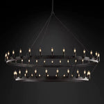 Camino Vintage Industrial Two-Tier Chandelier 63"