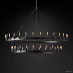 Camino Vintage Industrial Two-Tier Chandelier 63"