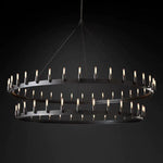 Camino Vintage Industrial Two-Tier Chandelier 71"