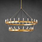 Camino Vintage Industrial Two-Tier Chandelier 50"