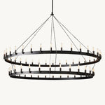 Camino Vintage Industrial Two-Tier Chandelier 71"