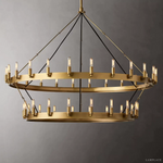 Camino Vintage Industrial Two-Tier Chandelier 71"