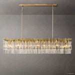 Marignan Modern Crystal Rectangle Chandelier 60"