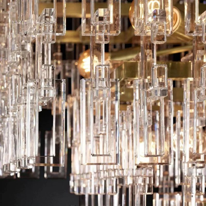 Marignan Modern Crystal Rectangle Chandelier 60"