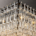 Marignan Modern Crystal Tiered Rectangle Chandelier 72"