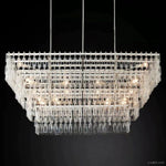 Marignan Modern Crystal Tiered Rectangle Chandelier 72"