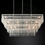 Marignan Modern Crystal Tiered Rectangle Chandelier 72"