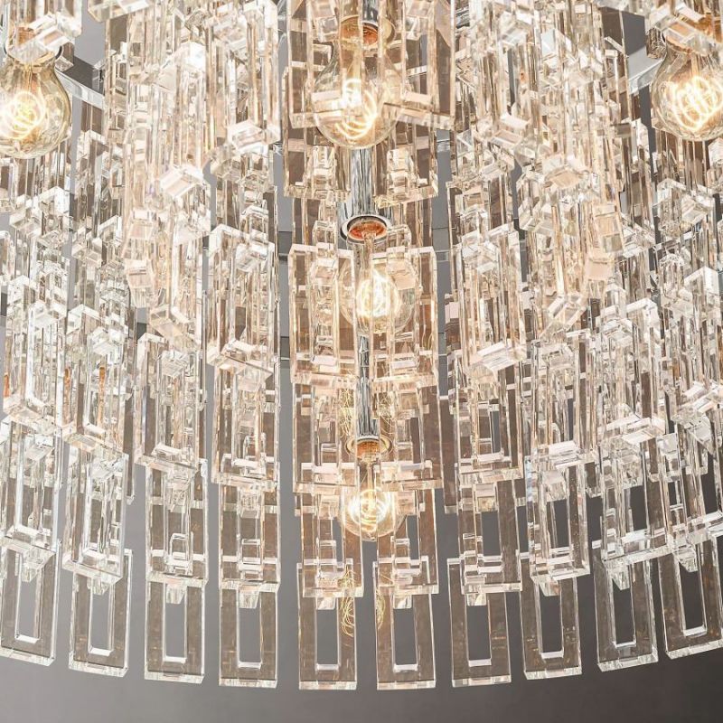 Marignan Modern Crystal Tiered Round Chandelier 48"