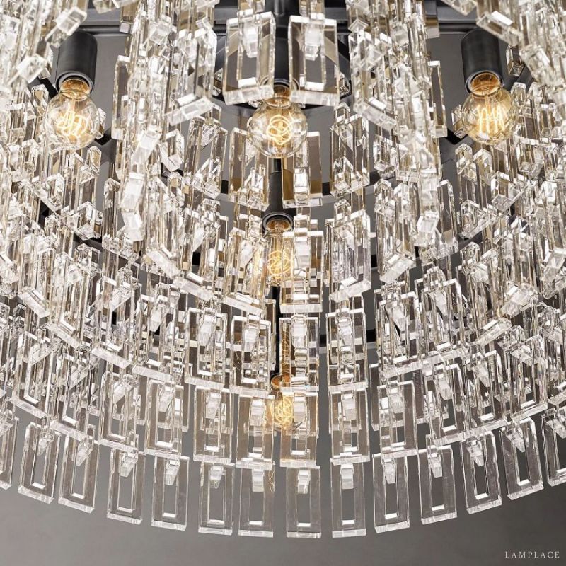 Marignan Modern Crystal Tiered Round Chandelier 60"