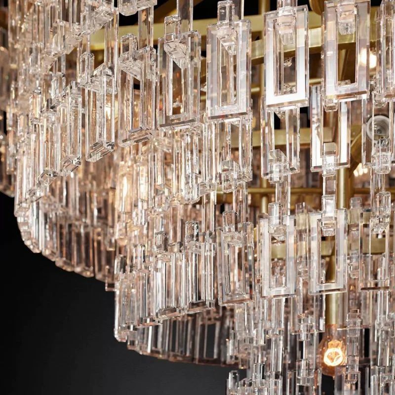 Marignan Modern Crystal Tiered Round Chandelier 36"