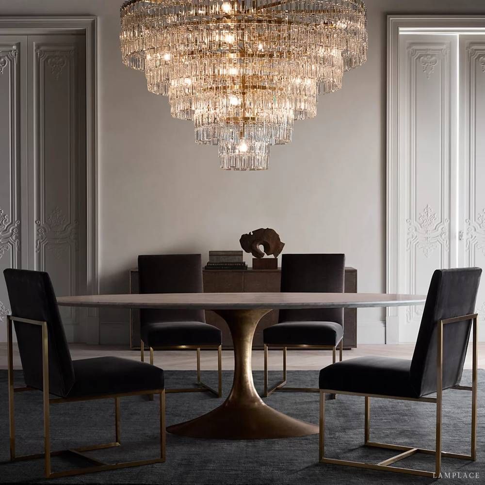 Marignan Modern Crystal Tiered Round Chandelier 60"