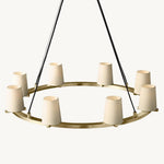 Pauillac Fabric Shade Round Chandelier 36"