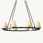 Pauillac Fabric Shade Round Chandelier 36"