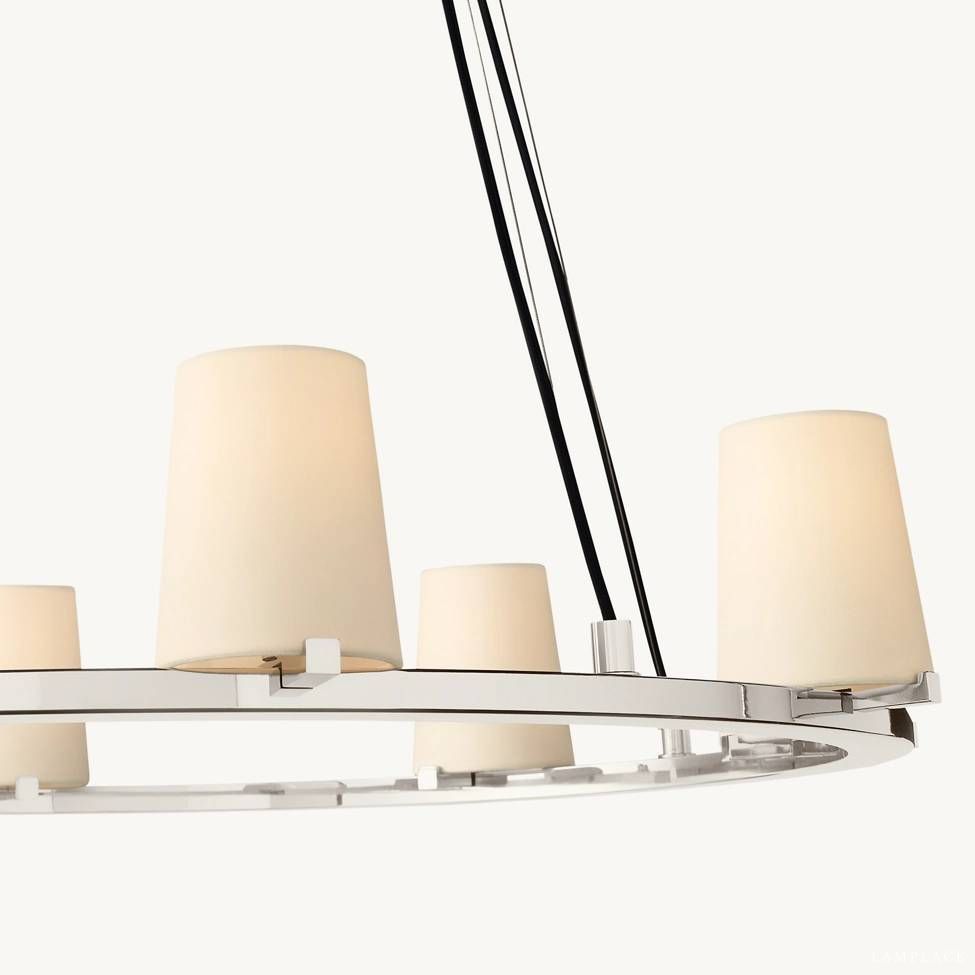 Pauillac Fabric Shade Round Chandelier 36"