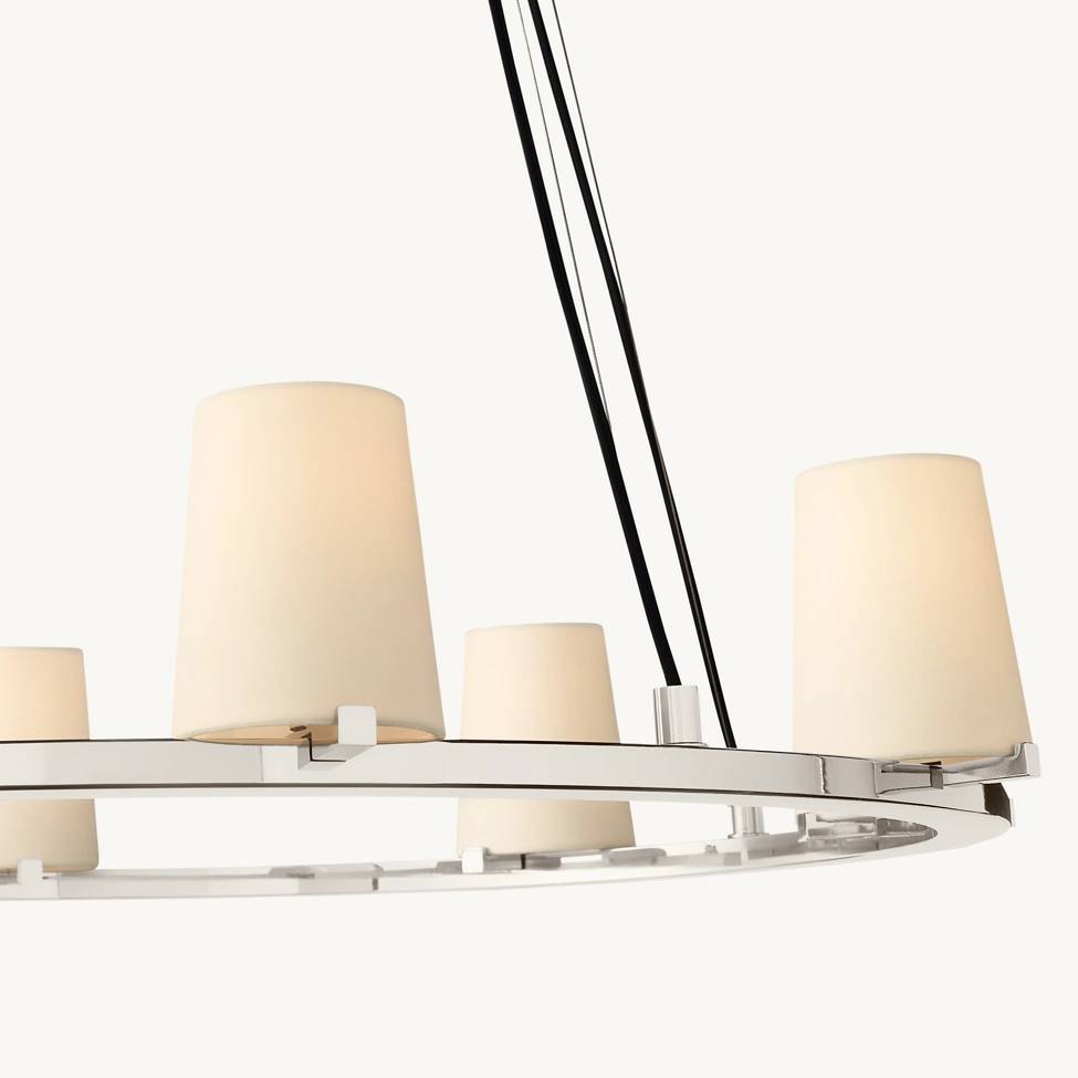 Pauillac Fabric Shade Round Chandelier 36"
