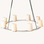 Pauillac Fabric Shade Round Chandelier 36"