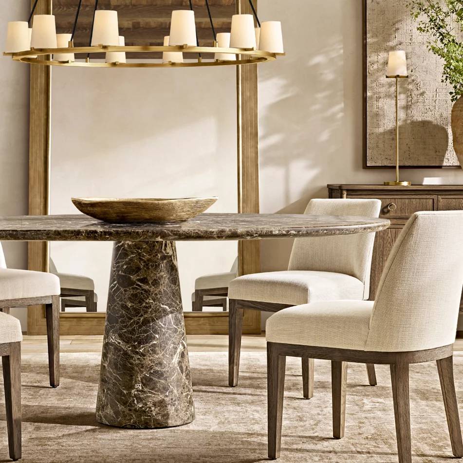 Pauillac Fabric Shade Round Chandelier 36"