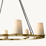 Pauillac Fabric Shade Round Chandelier 48"