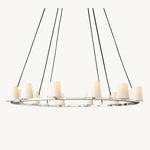 Pauillac Fabric Shade Round Chandelier 48"