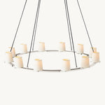 Pauillac Fabric Shade Round Chandelier 48"
