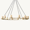 Pauillac Fabric Shade Round Chandelier 60"