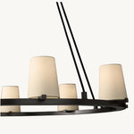 Pauillac Fabric Shade Round Chandelier 60"