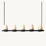 Pauillac Fabric Shade Linear Chandelier 49"