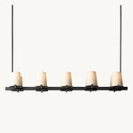 Pauillac Fabric Shade Linear Chandelier 49"