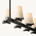Pauillac Fabric Shade Linear Chandelier 49"