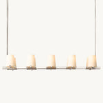 Pauillac Fabric Shade Linear Chandelier 49"