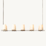Pauillac Fabric Shade Linear Chandelier 49"