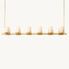 Pauillac Fabric Shade Linear Chandelier 60"
