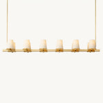 Pauillac Fabric Shade Linear Chandelier 60"