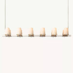 Pauillac Fabric Shade Linear Chandelier 60"