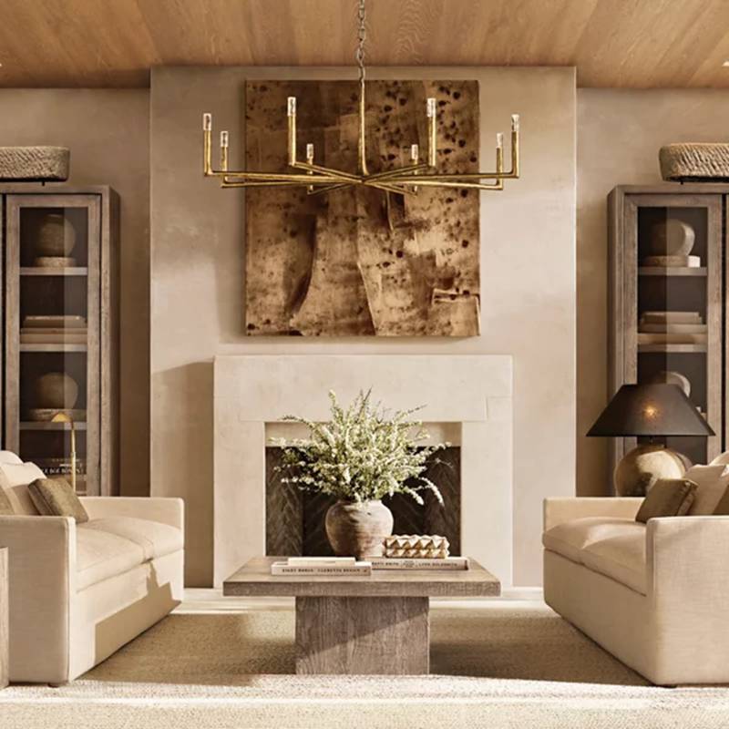 Thaddeus Artisan Forged Round Chandelier 48"