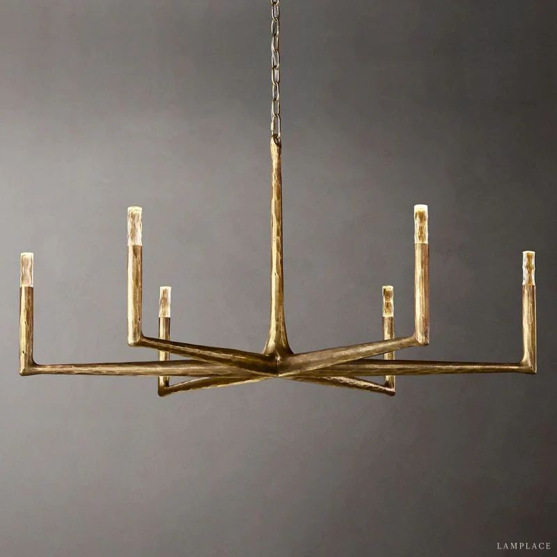 Thaddeus Artisan Forged Round Chandelier 48"