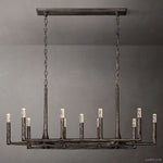 Thaddeus Artisan Forged Linear Chandelier 54"