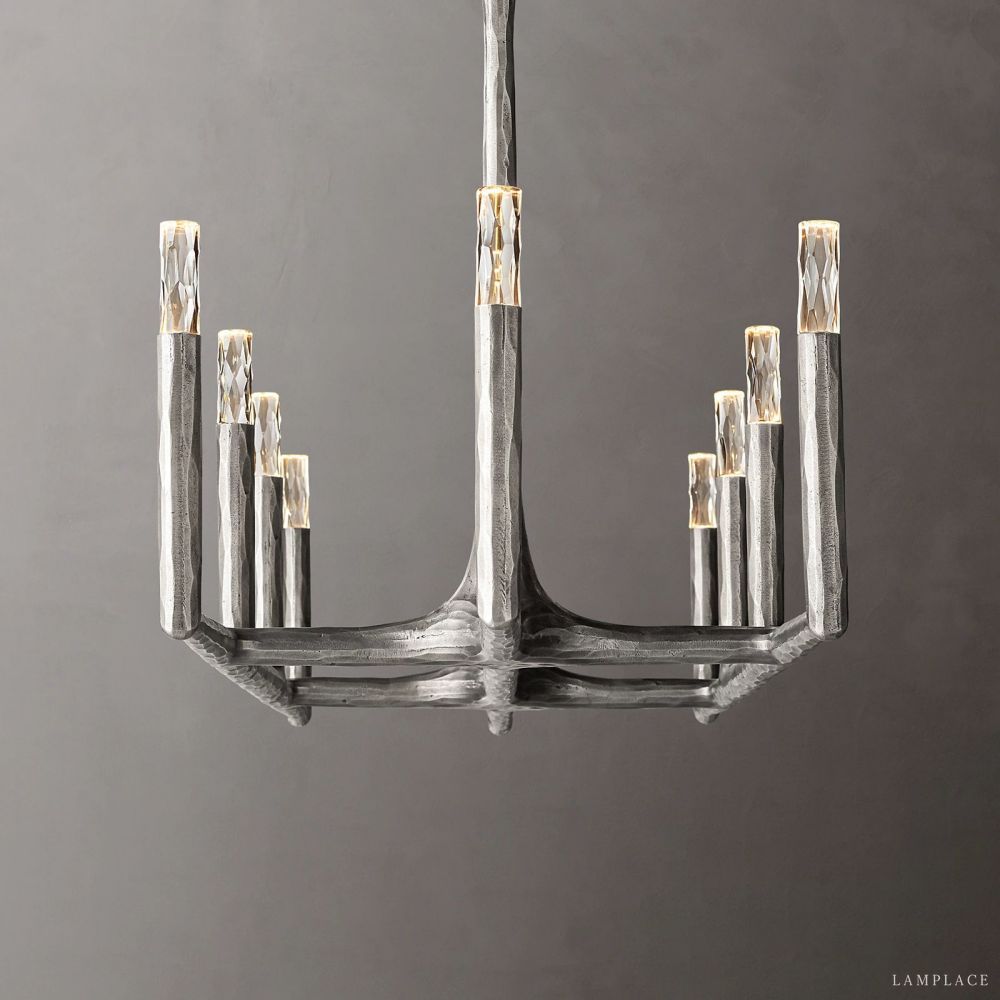 Thaddeus Artisan Forged Linear Chandelier 54"