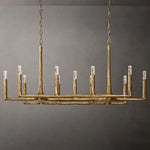 Thaddeus Artisan Forged Linear Chandelier 54"