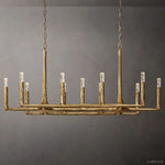 Thaddeus Artisan Forged Linear Chandelier 54"